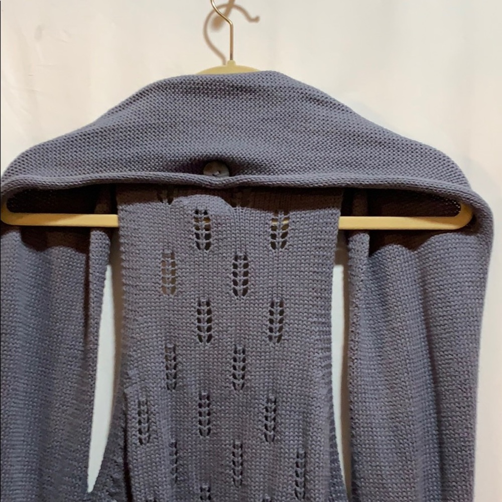 PURE HANDKNIT sweater/vest:: SZ S/M:: gray - Picture 2 of 7